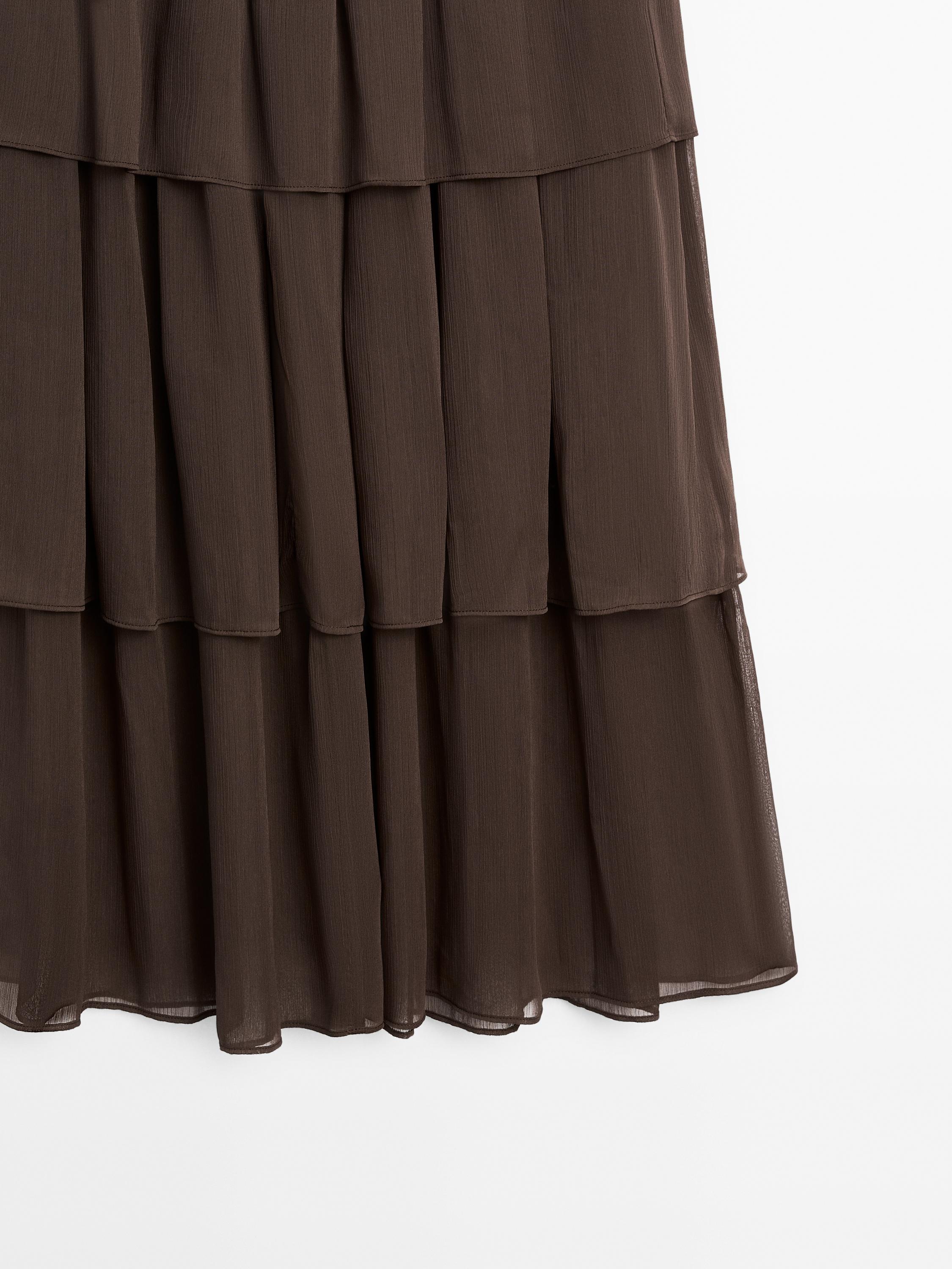 Long ruffled skirt